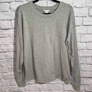 Good American L/XL Classic Crew Neck Lightweight Thin Sweatshirt Long Sleeve Tee